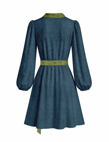 One Of A Kind Recyled Wrap Mini Dress #M1