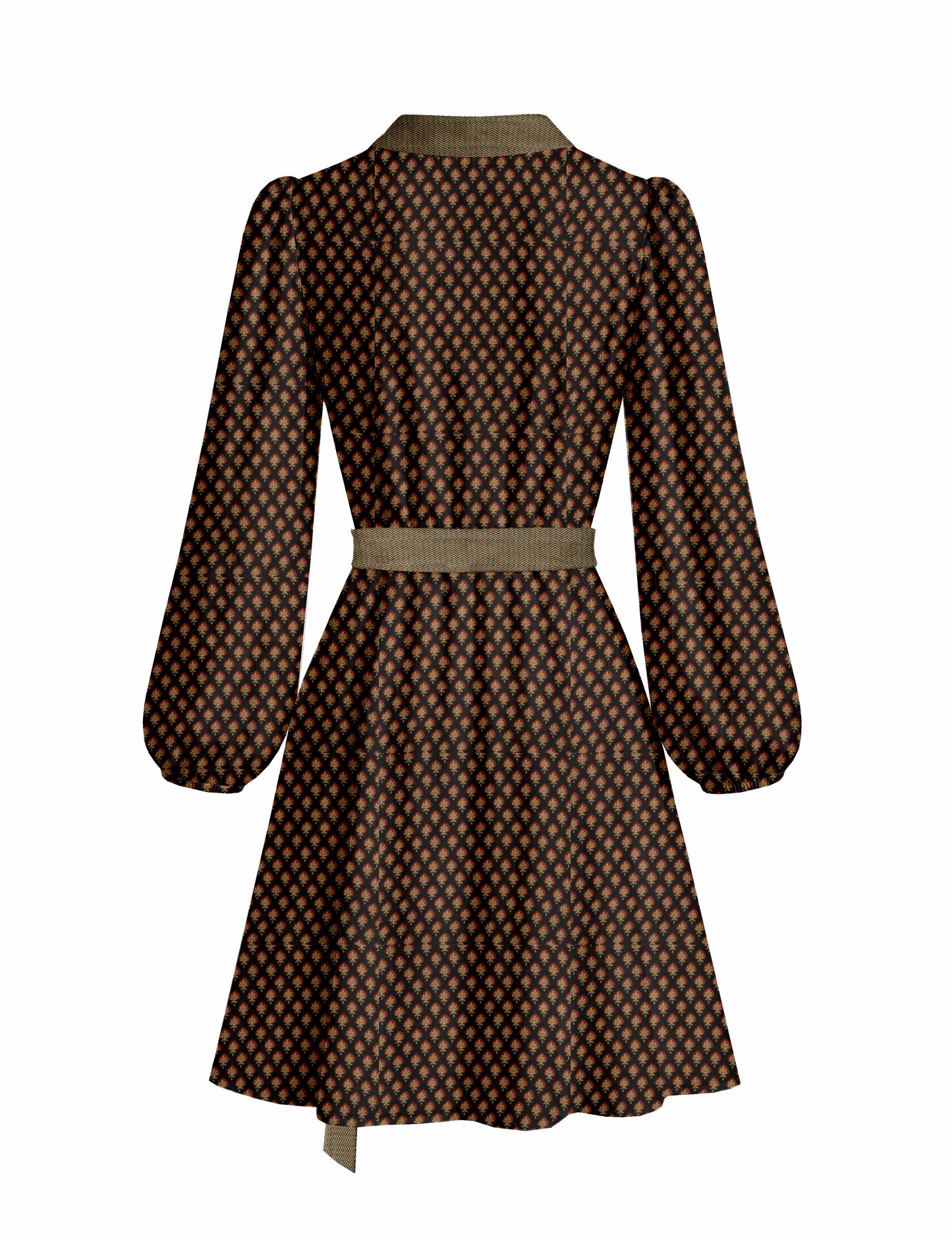 One Of A Kind Recyled Wrap Mini Dress #M2