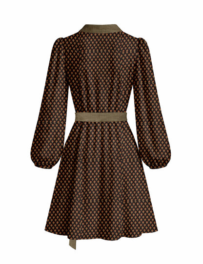 One Of A Kind Recyled Wrap Mini Dress #M2