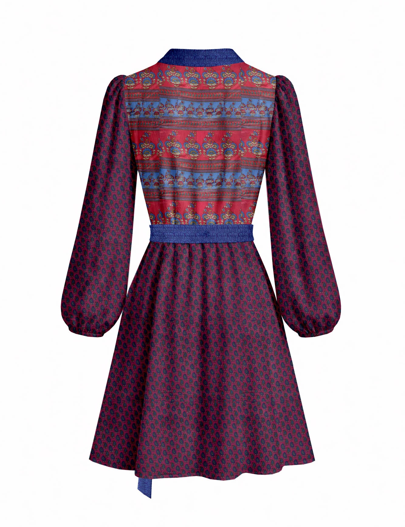 One Of A Kind Recyled Wrap Mini Dress #M3
