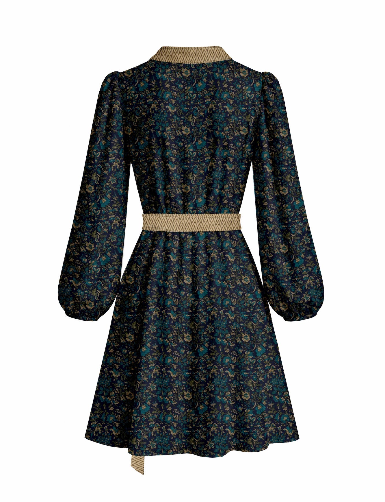 One Of A Kind Recyled Wrap Mini Dress #S10