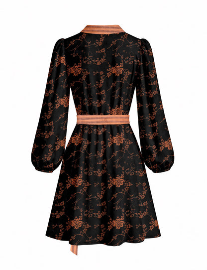 One Of A Kind Recyled Wrap Mini Dress #S11
