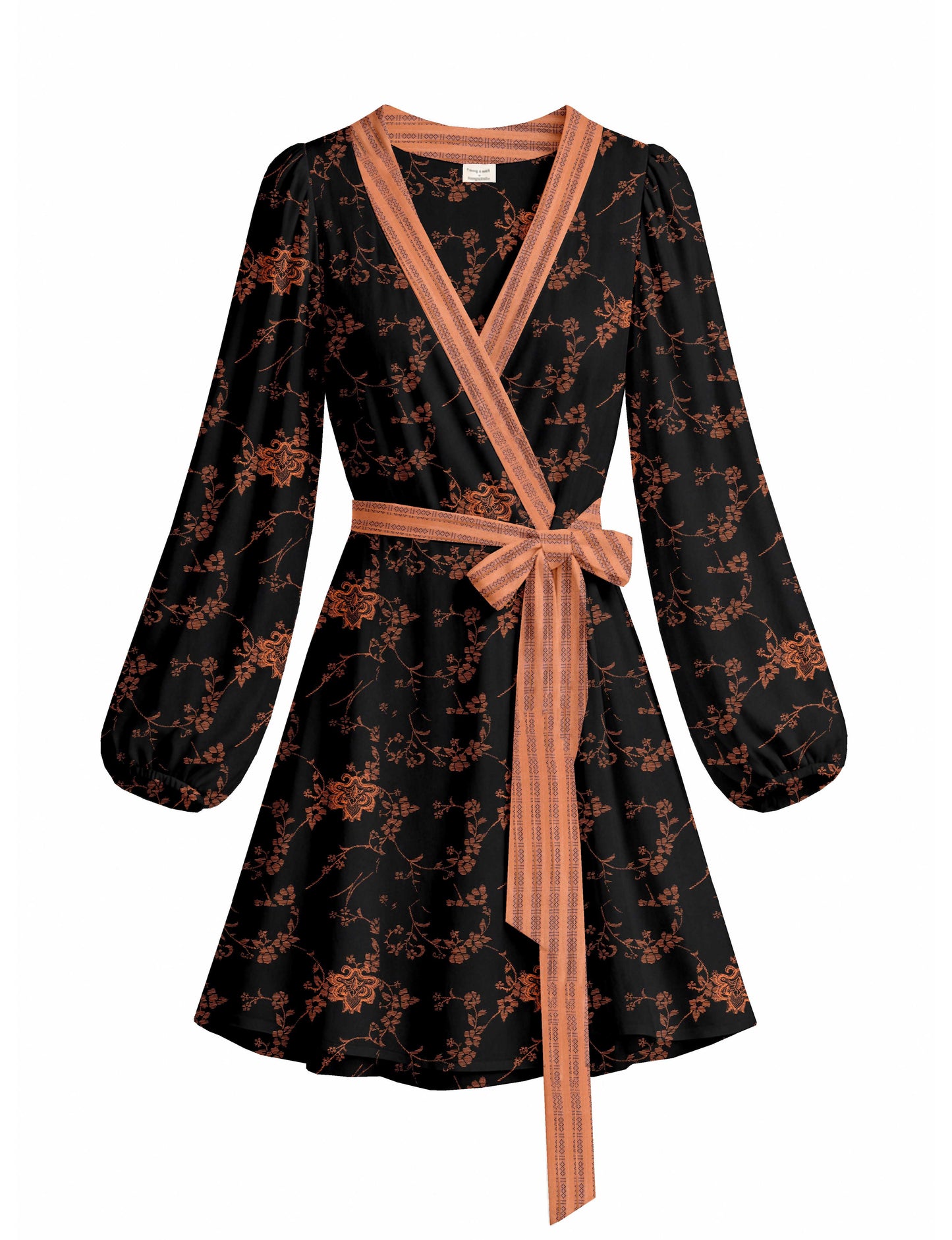One Of A Kind Recyled Wrap Mini Dress #S11