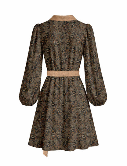 One Of A Kind Recyled Wrap Mini Dress #S12