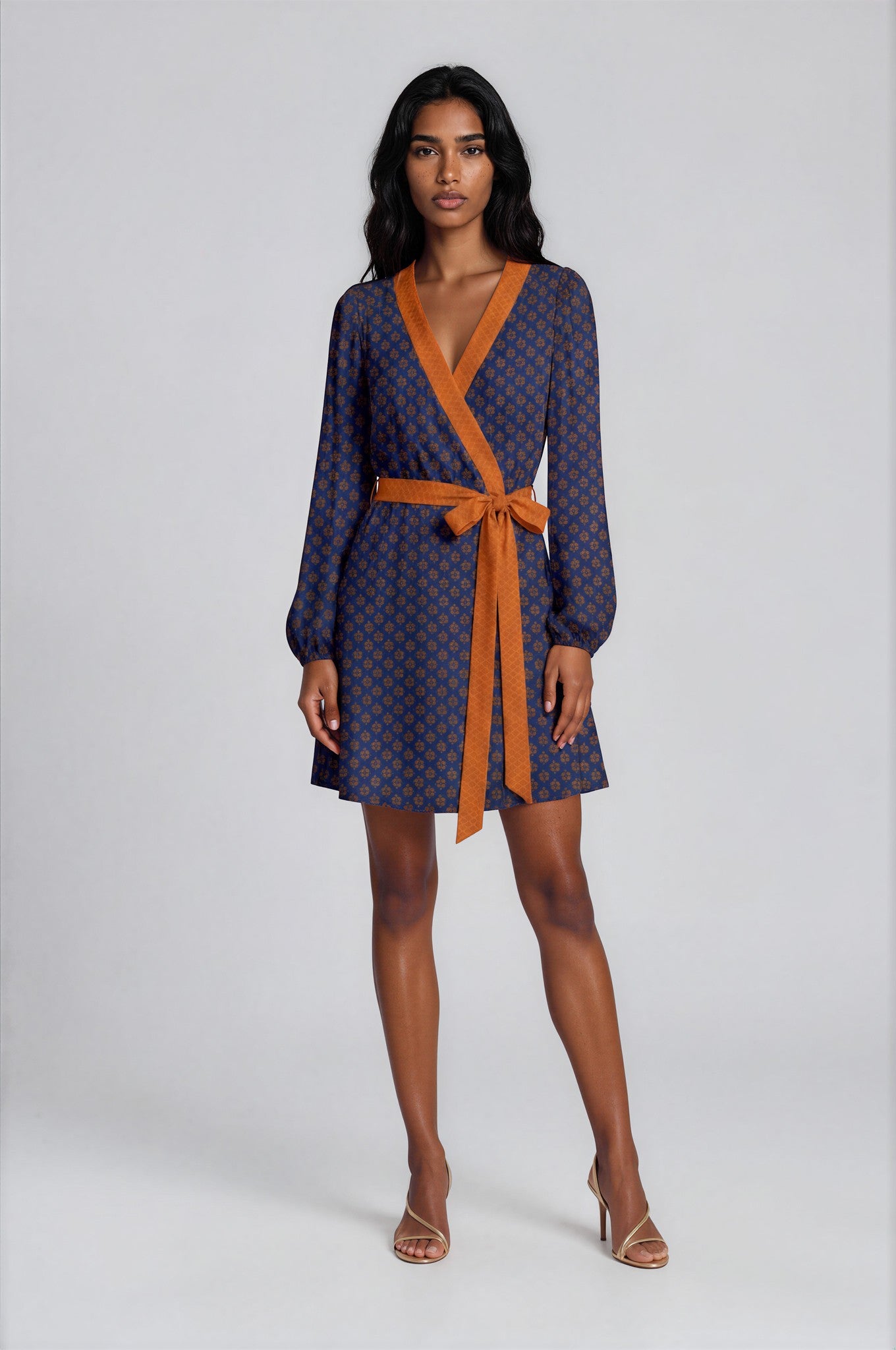 One Of A Kind Recyled Wrap Mini Dress #S14