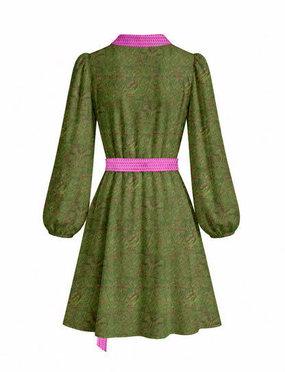 One Of A Kind Recyled Wrap Mini Dress #S18
