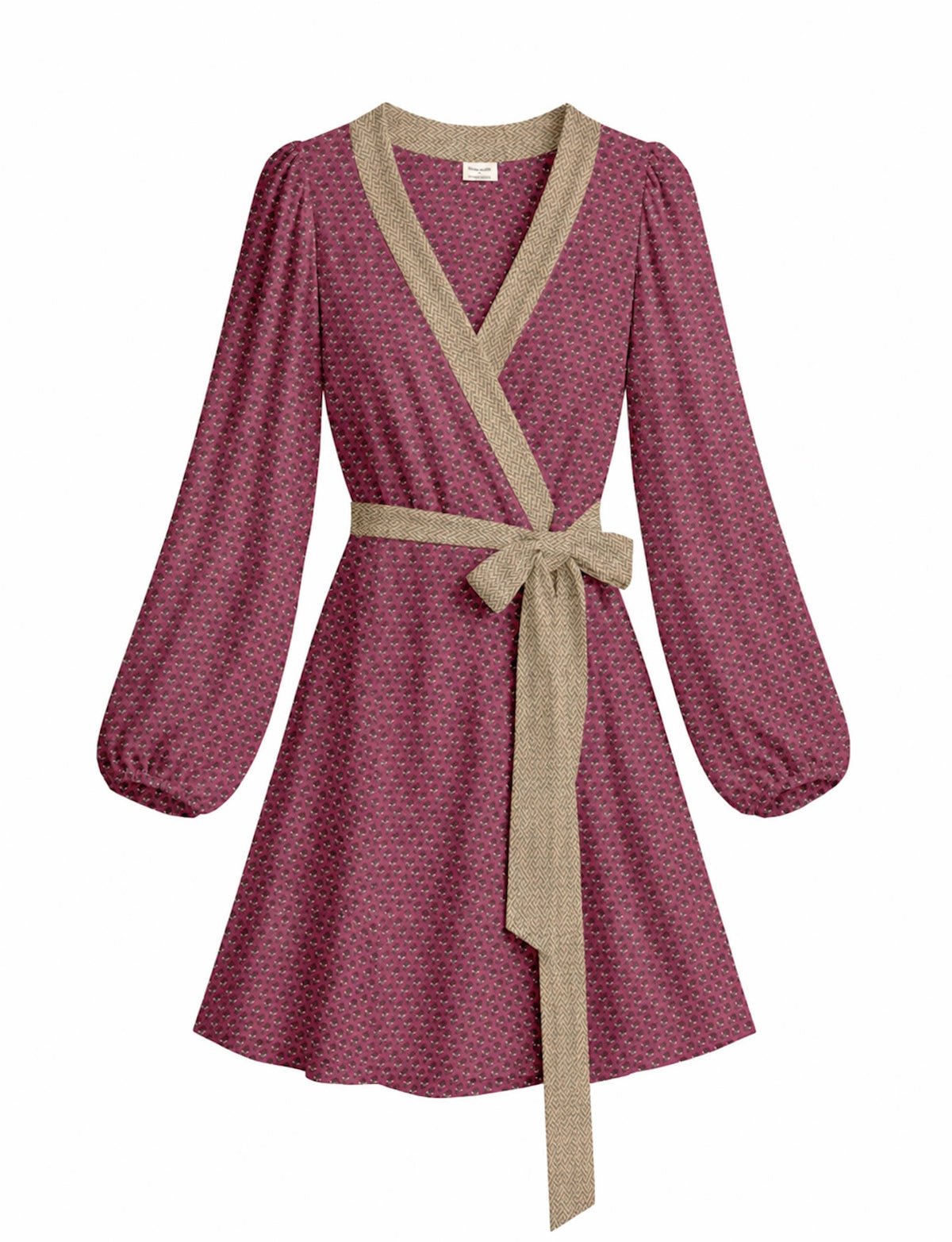 One Of A Kind Recyled Wrap Mini Dress #S20