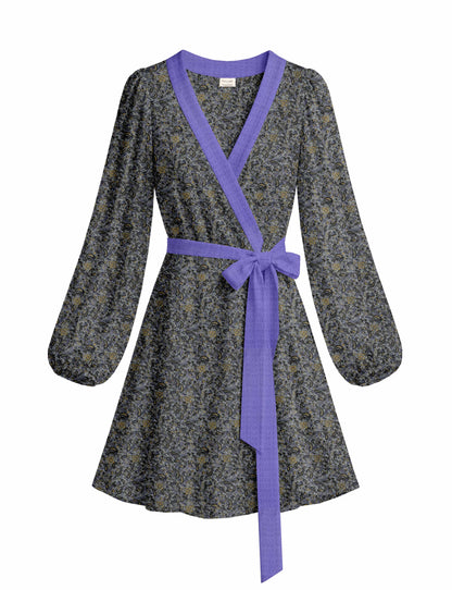 One Of A Kind Recyled Wrap Mini Dress #S3