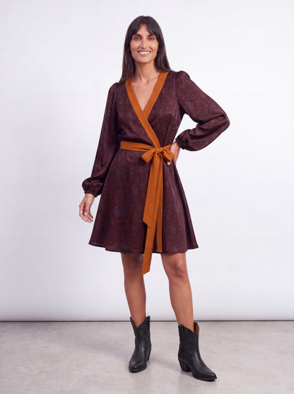 One Of A Kind Recyled Wrap Mini Dress #M8