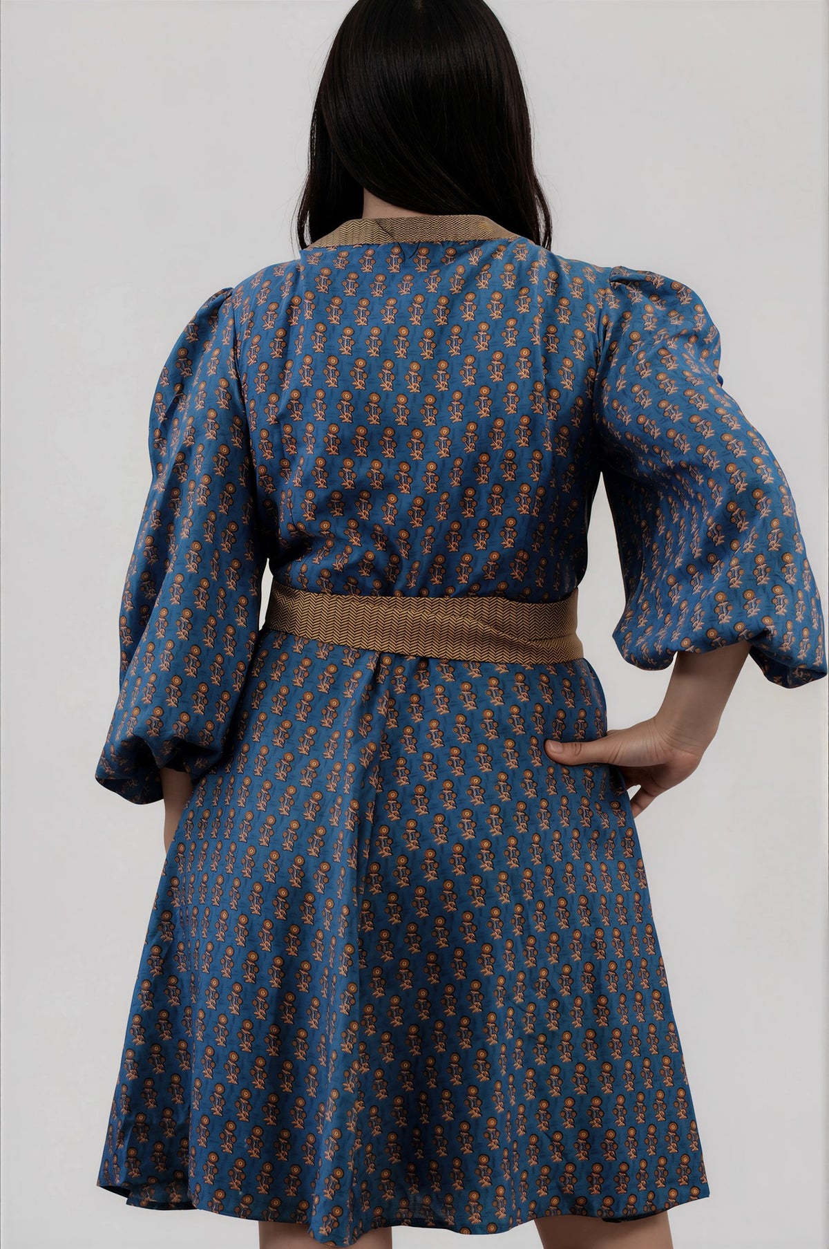 One Of A Kind Recyled Wrap Mini Dress #L19