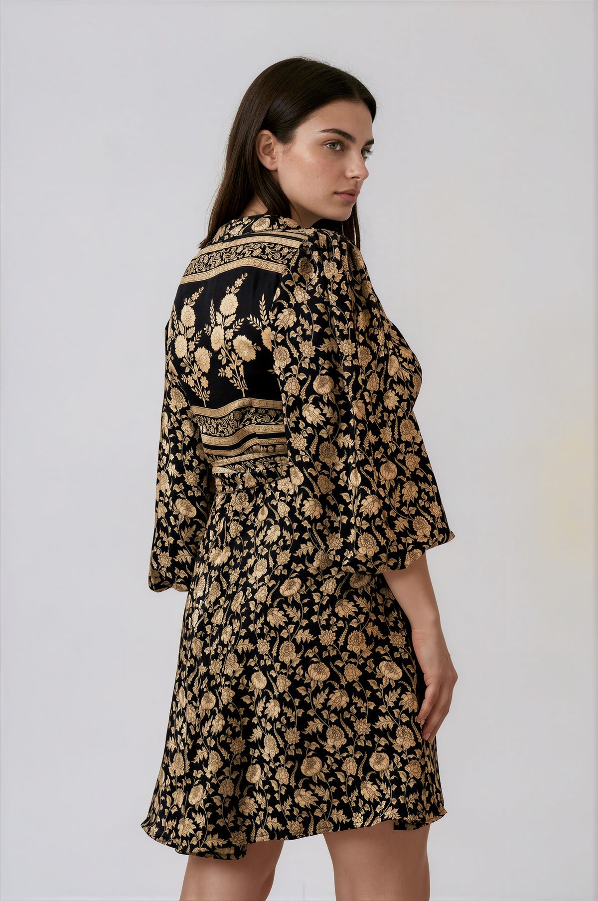 One Of A Kind Recyled Wrap Mini Dress #M35