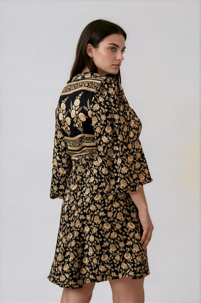 One Of A Kind Recyled Wrap Mini Dress #M35
