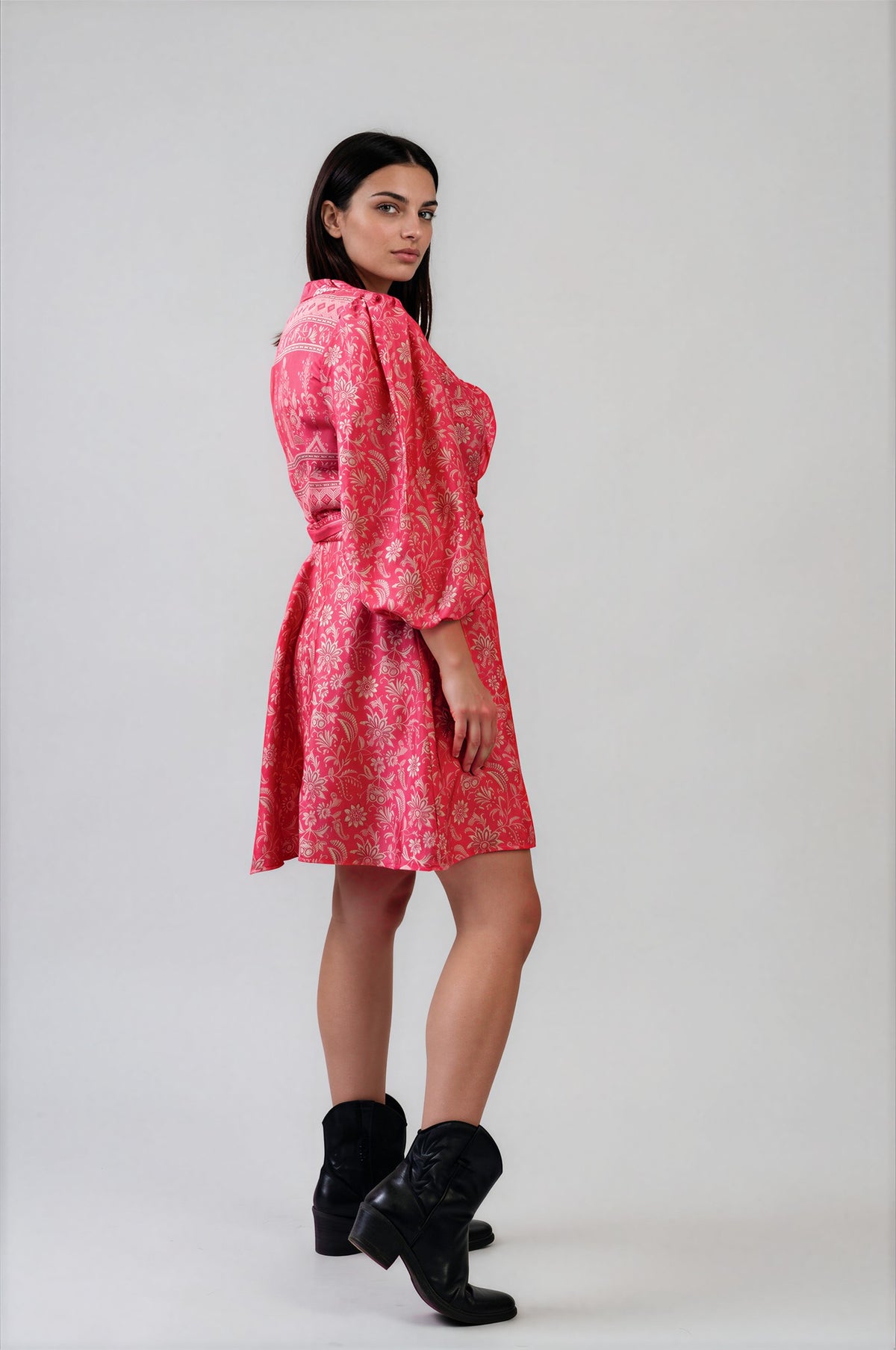 One Of A Kind Recyled Wrap Mini Dress #M37