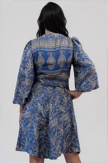One Of A Kind Recyled Wrap Mini Dress #S25