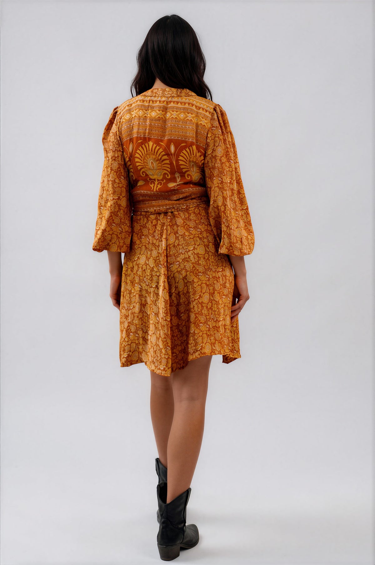 One Of A Kind Recyled Wrap Mini Dress #S26