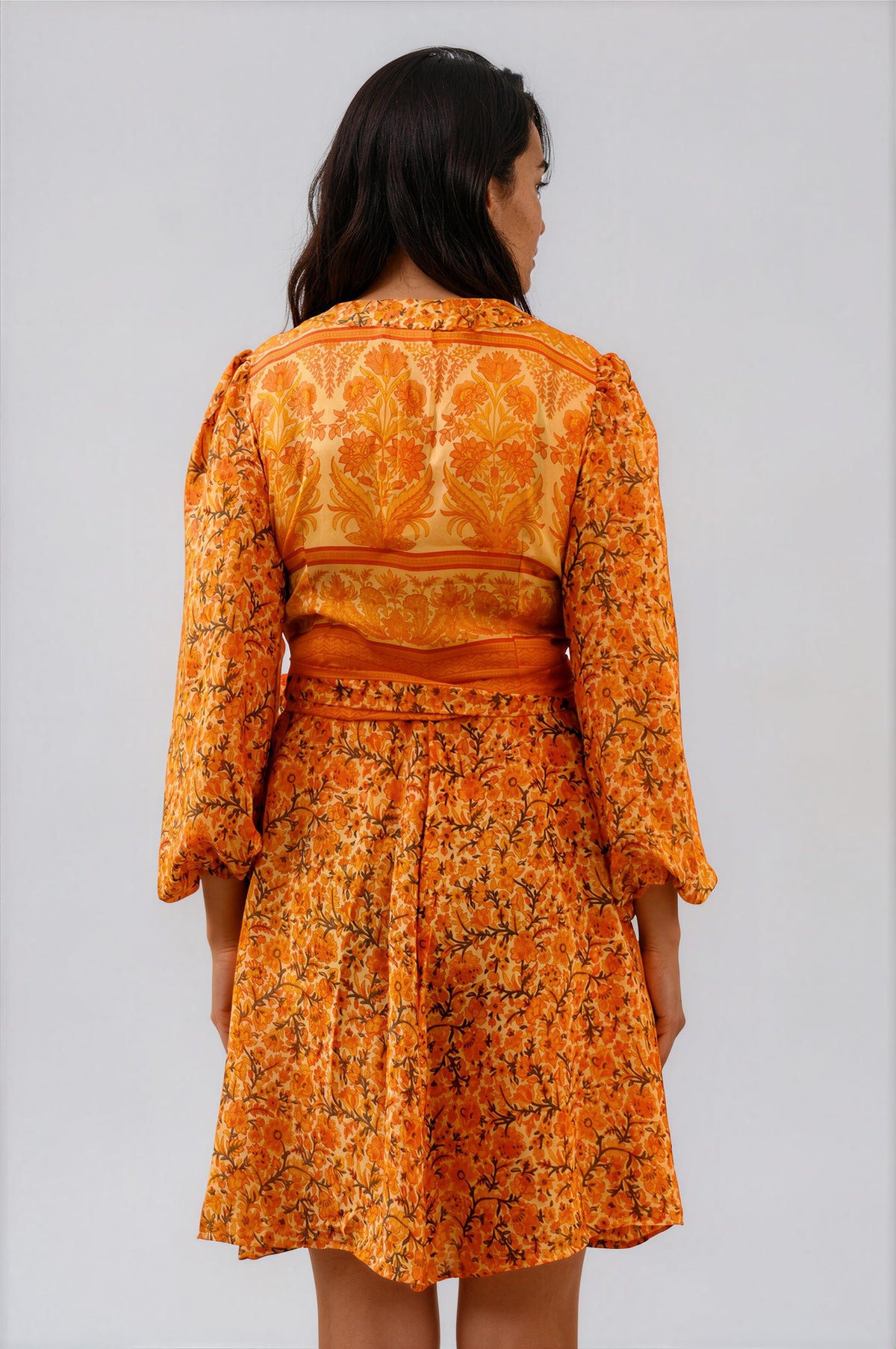 One Of A Kind Recyled Wrap Mini Dress #S28