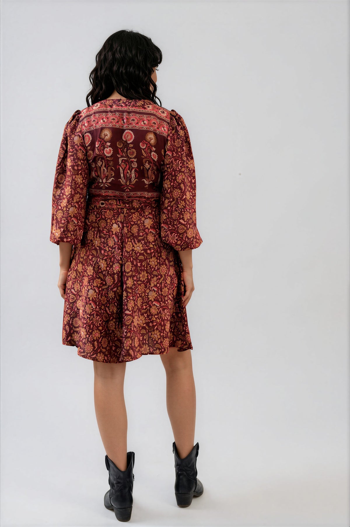 One Of A Kind Recyled Wrap Mini Dress #S29