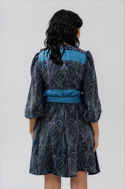One Of A Kind Recyled Wrap Mini Dress #S30