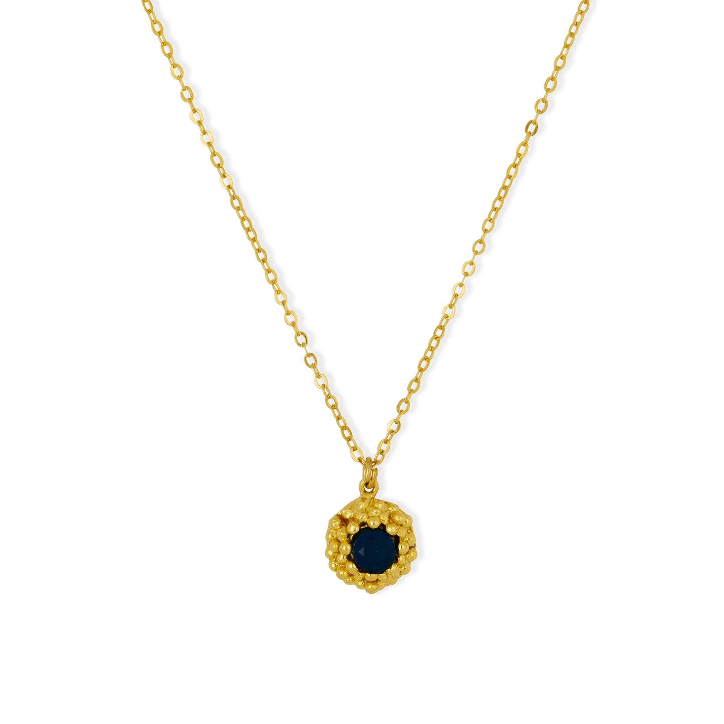 Maine Black Onyx Flower Necklace