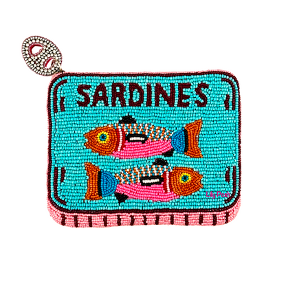 Beaded Sardines Coin Purse Lily Posh, Beaded Bag 