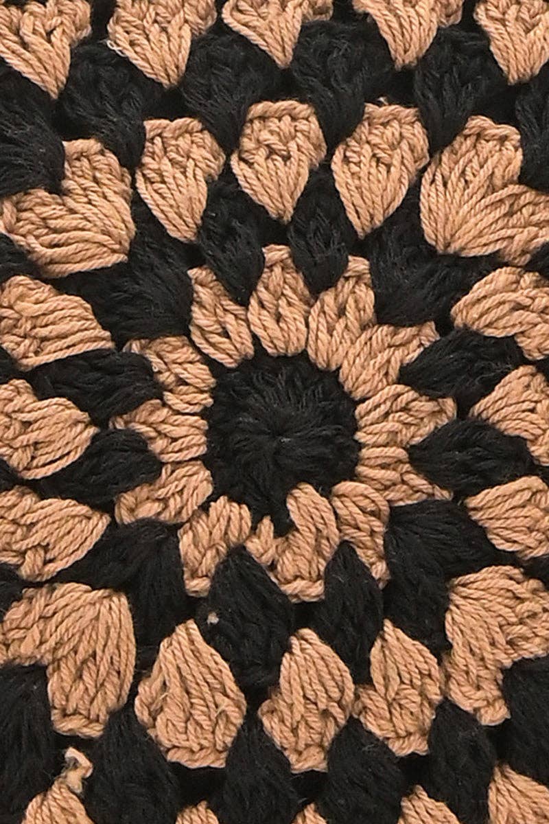 Vintage Squares Crochet Mini Tote