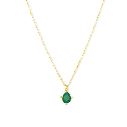 Snowdrop Green Onyx Necklace