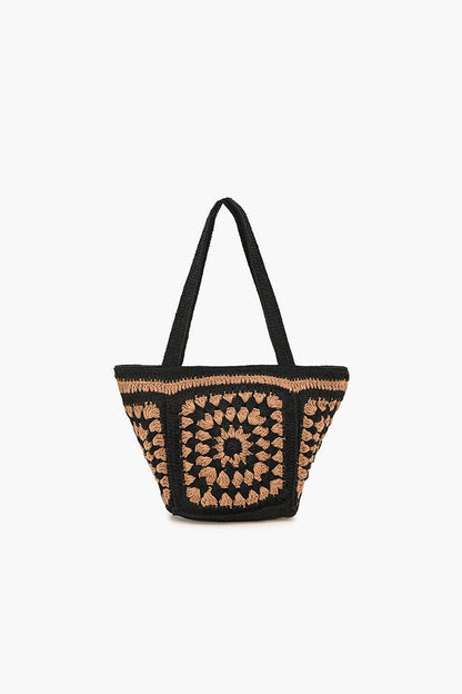 Vintage Squares Crochet Mini Tote
