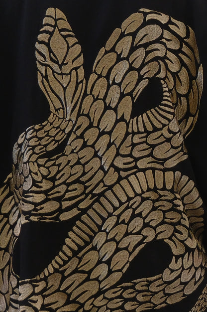 Artist Collab - Rachel Ahmad X Artemis Muse Gold Snake Embroidered Kimono